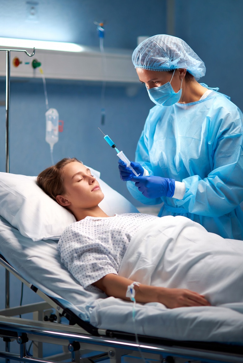 Paciente recibiendo terapia celular en Centro Médico Romana.